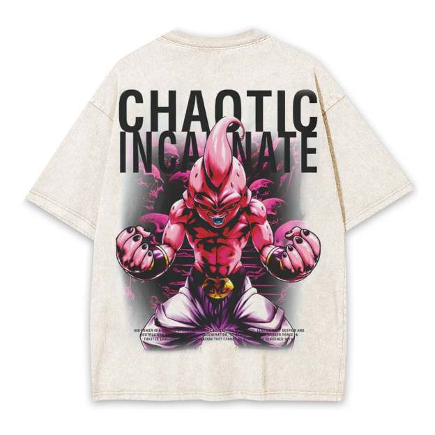 MAJIN BUU ANIME OVERSIZED TEE  DRAGON BALL-[BACK]-comicclothing