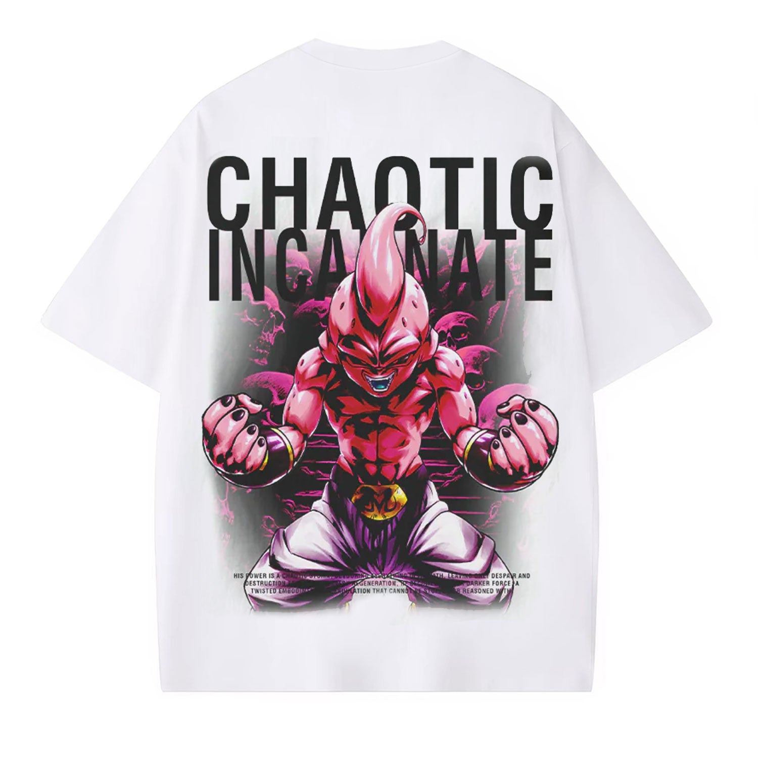 MAJIN BUU ANIME OVERSIZED TEE  DRAGON BALL-[BACK]-comicclothing