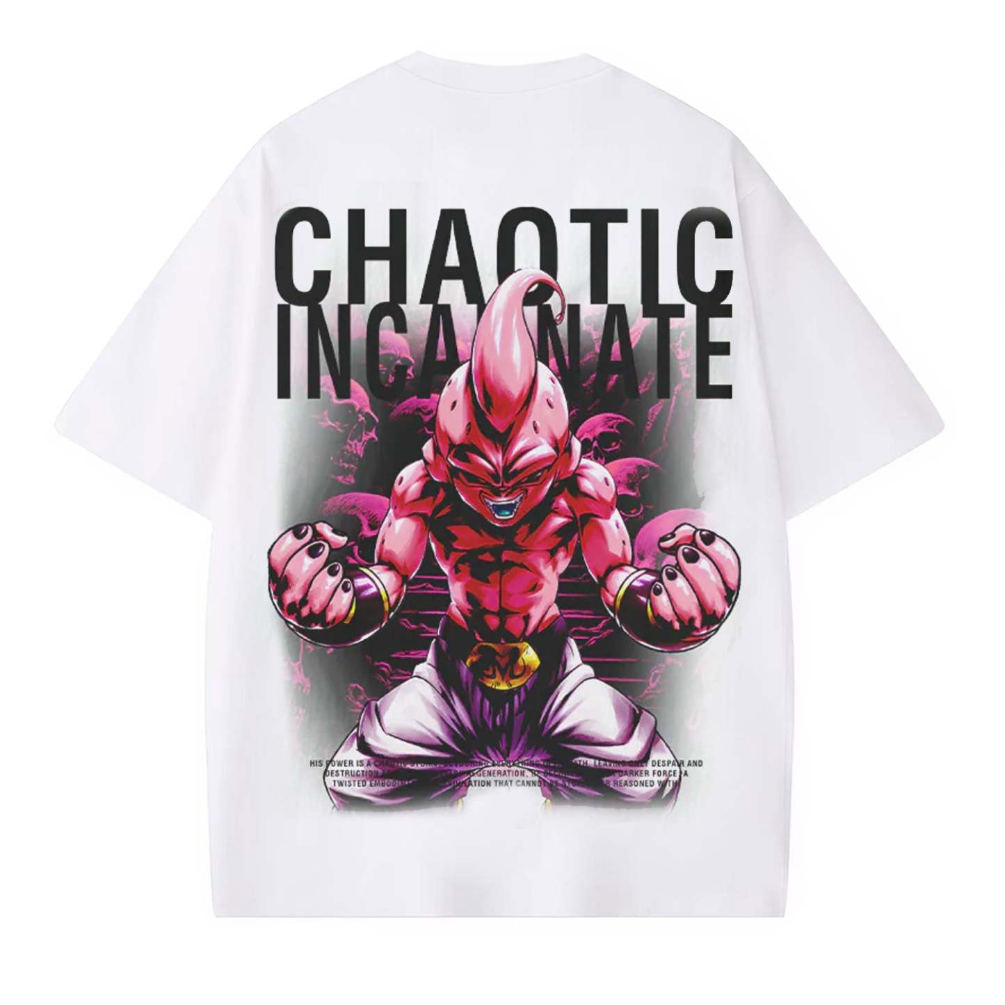 MAJIN BUU ANIME OVERSIZED TEE  DRAGON BALL-[BACK]-comicclothing