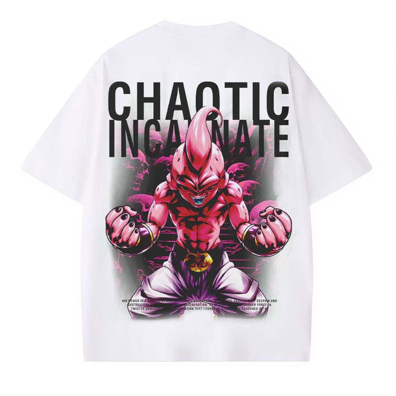 MAJIN BUU ANIME OVERSIZED TEE  DRAGON BALL-[BACK]-comicclothing