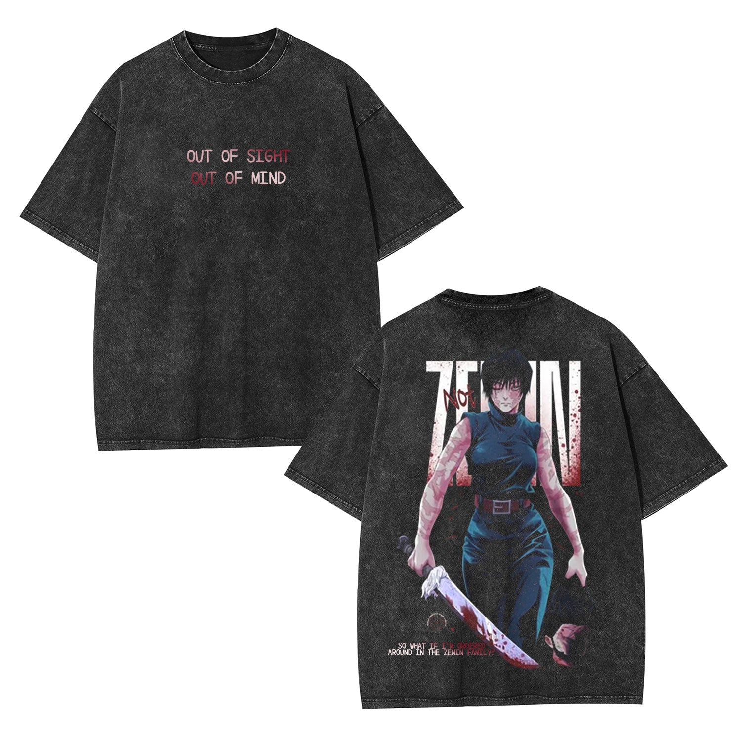 MAKI ZENIN ANIME UNISEX WASHED TEE -[DS]-comicclothing