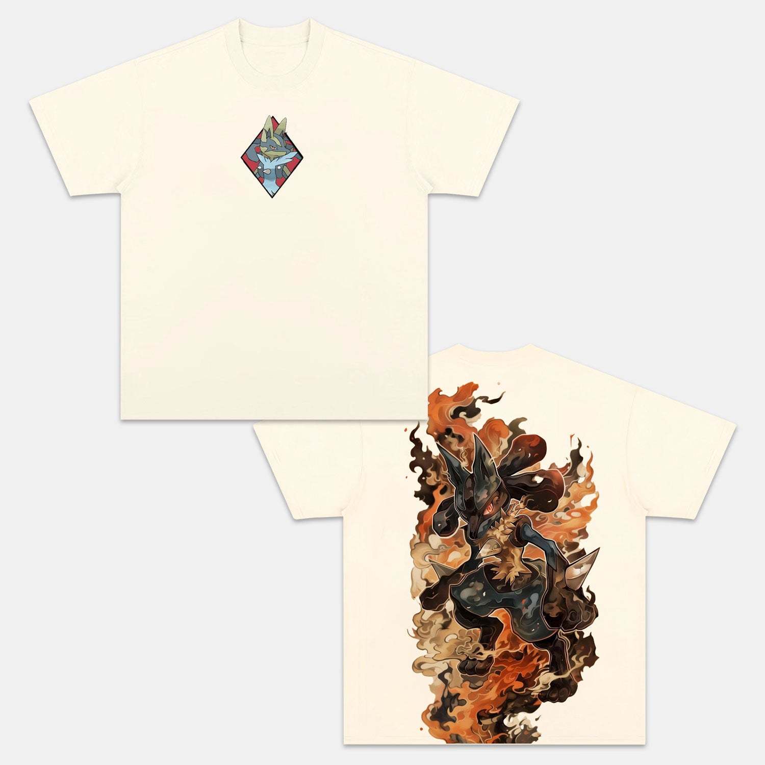 MEGA LUCARIO VINTAGE TEE丨POKÉMON-comicclothing