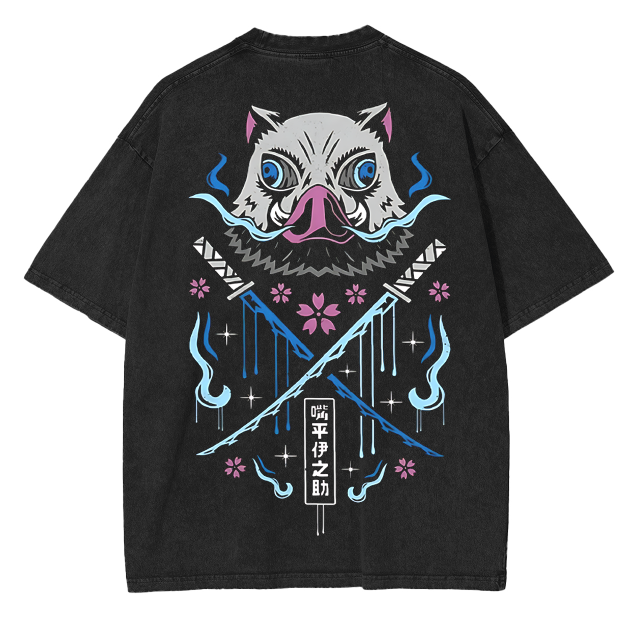 INOSUKE ,Demon Slayer Anime Unisex Washed T-Shirt-comicclothing