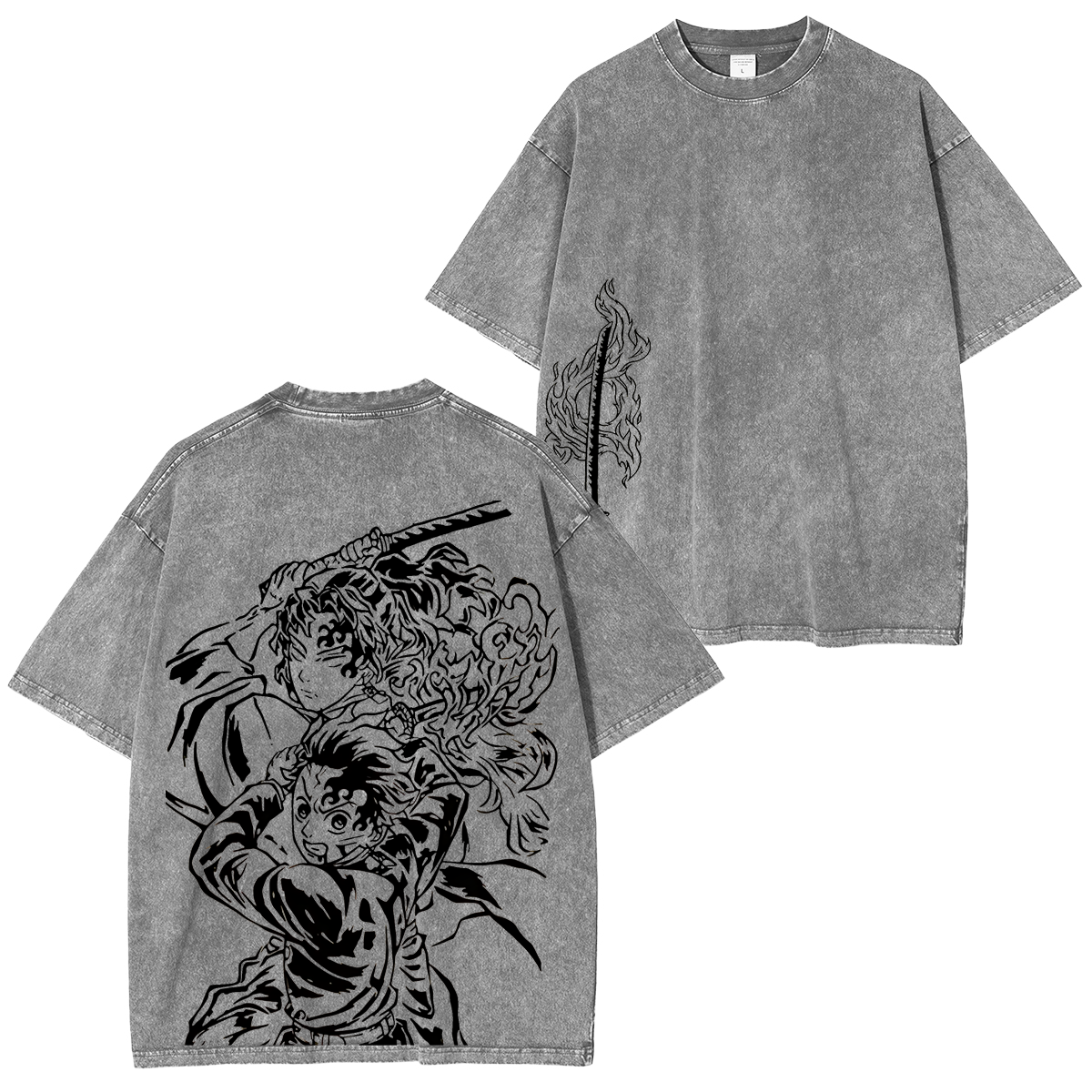Tanjiro ,Demon Slayer Anime Unisex Washed T-Shirt-comicclothing