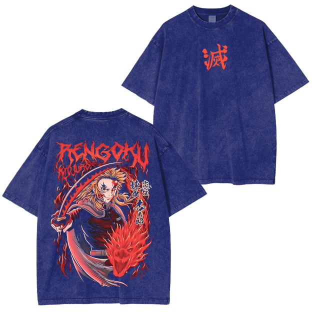 Demon Slayer Anime Unisex Washed T-Shirt-comicclothing