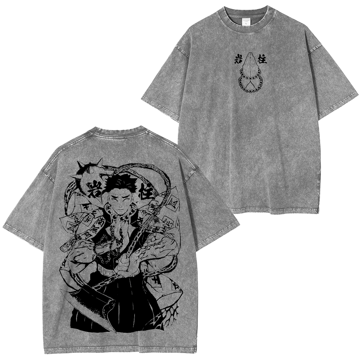 Himejima Gyoumei,Demon Slayer Anime Unisex Washed T-Shirt-comicclothing