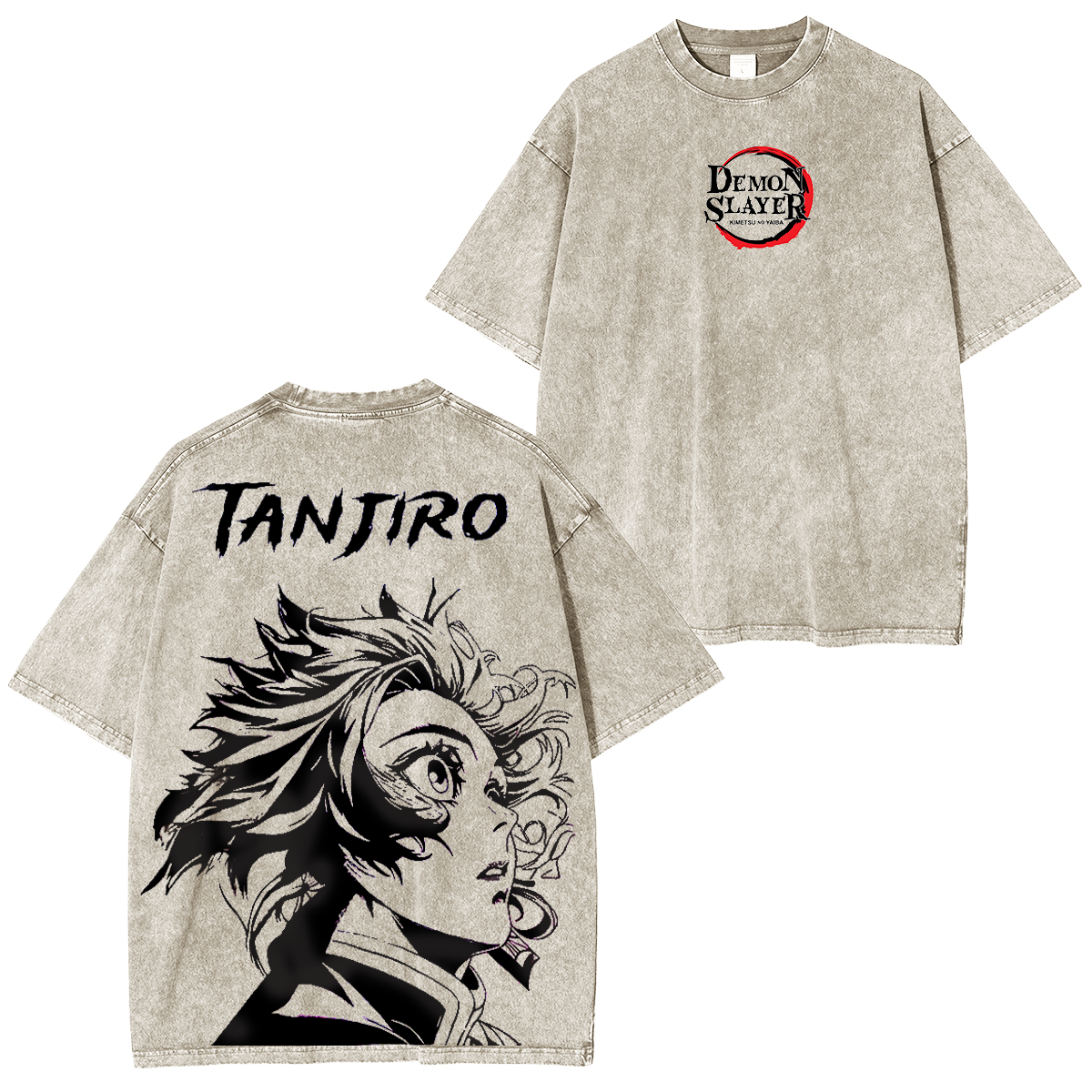 Demon Slayer Anime Unisex Washed T-Shirt-comicclothing