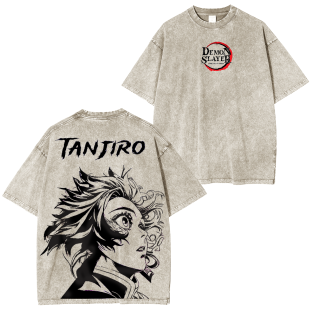 Demon Slayer Anime Unisex Washed T-Shirt-comicclothing