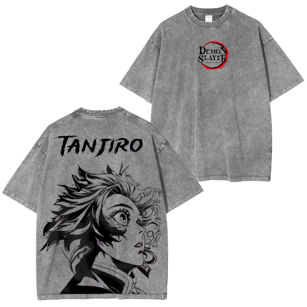Demon Slayer Anime Unisex Washed T-Shirt-comicclothing