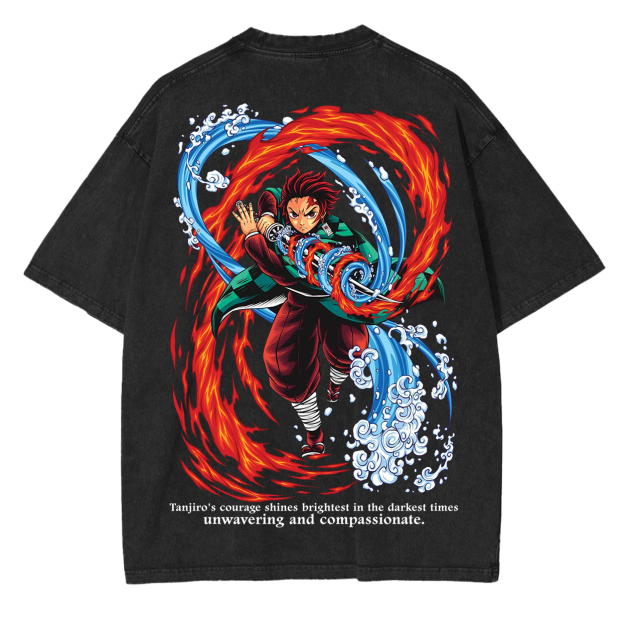Tanjiro,Demon Slayer Anime Unisex Washed T-Shirt-comicclothing