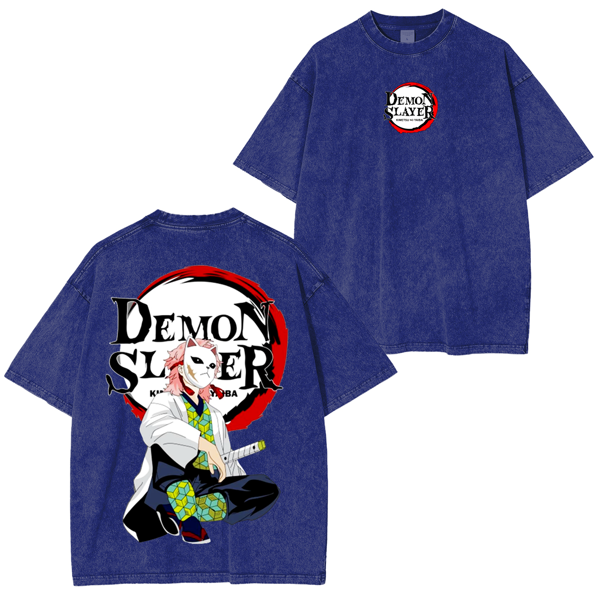Demon Slayer Anime Unisex Washed T-Shirt-comicclothing