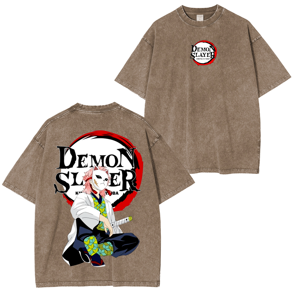 Demon Slayer Anime Unisex Washed T-Shirt-comicclothing