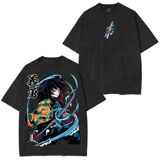 Tomioka Giyuu - Demon Slayer Anime Unisex Washed T-Shirt-comicclothing