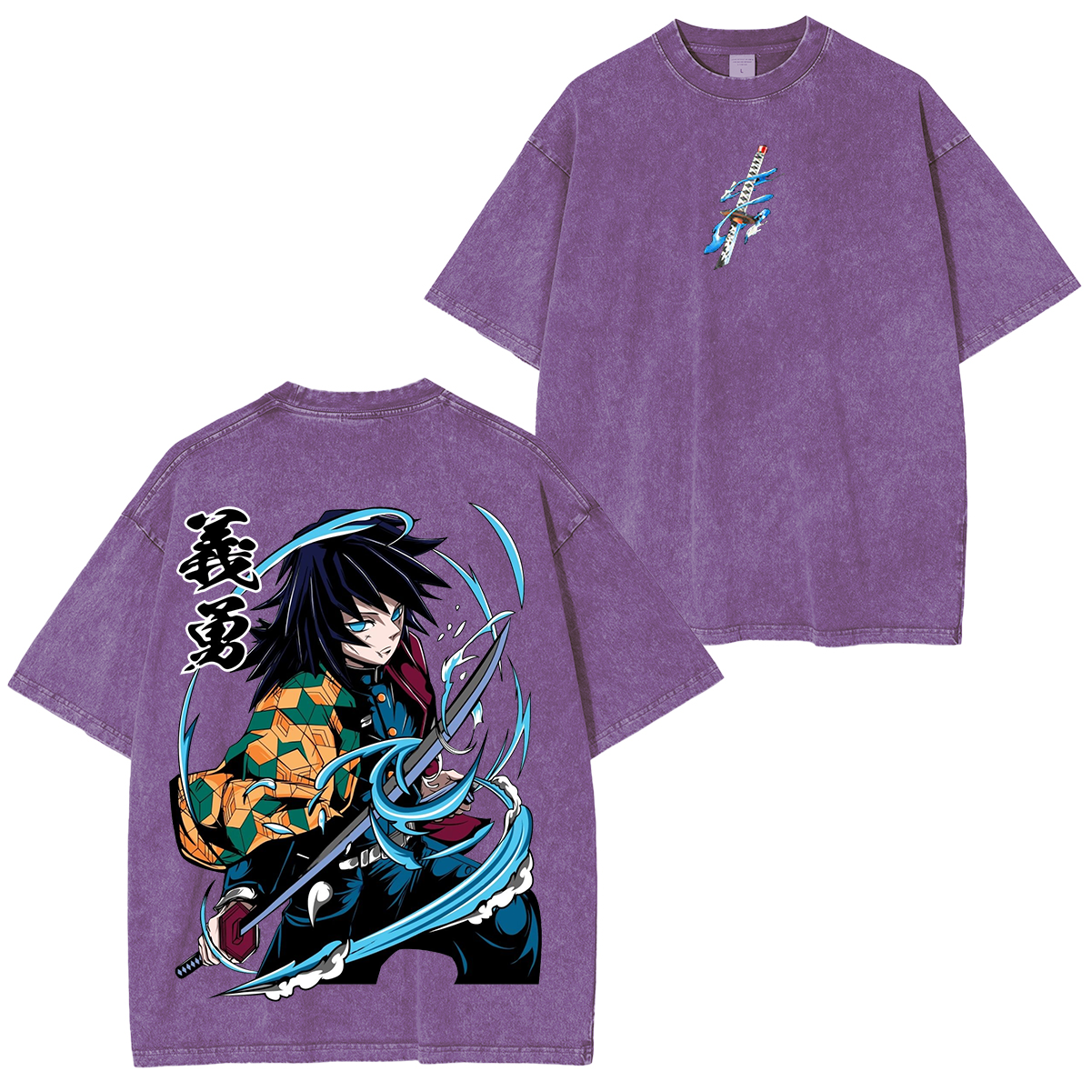 Tomioka Giyuu - Demon Slayer Anime Unisex Washed T-Shirt-comicclothing