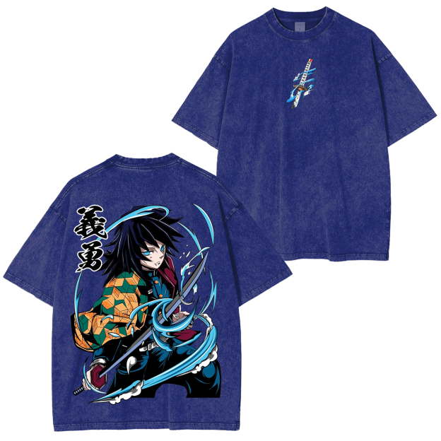 Tomioka Giyuu - Demon Slayer Anime Unisex Washed T-Shirt-comicclothing