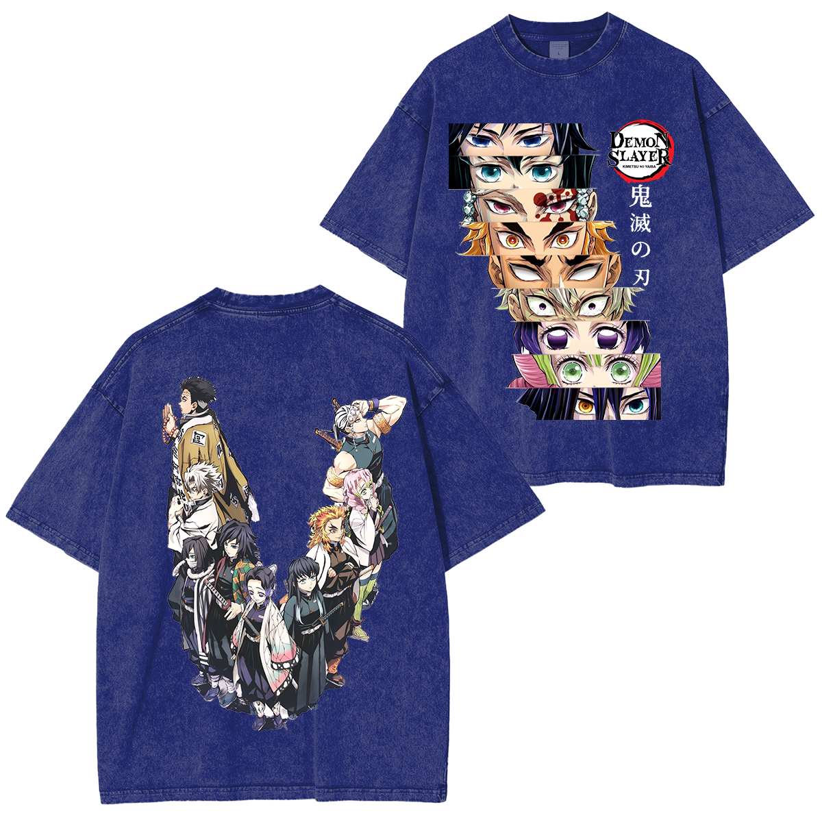 Demon Slayer Hashira  Vintage Anime Unisex Washed T-Shirt-comicclothing