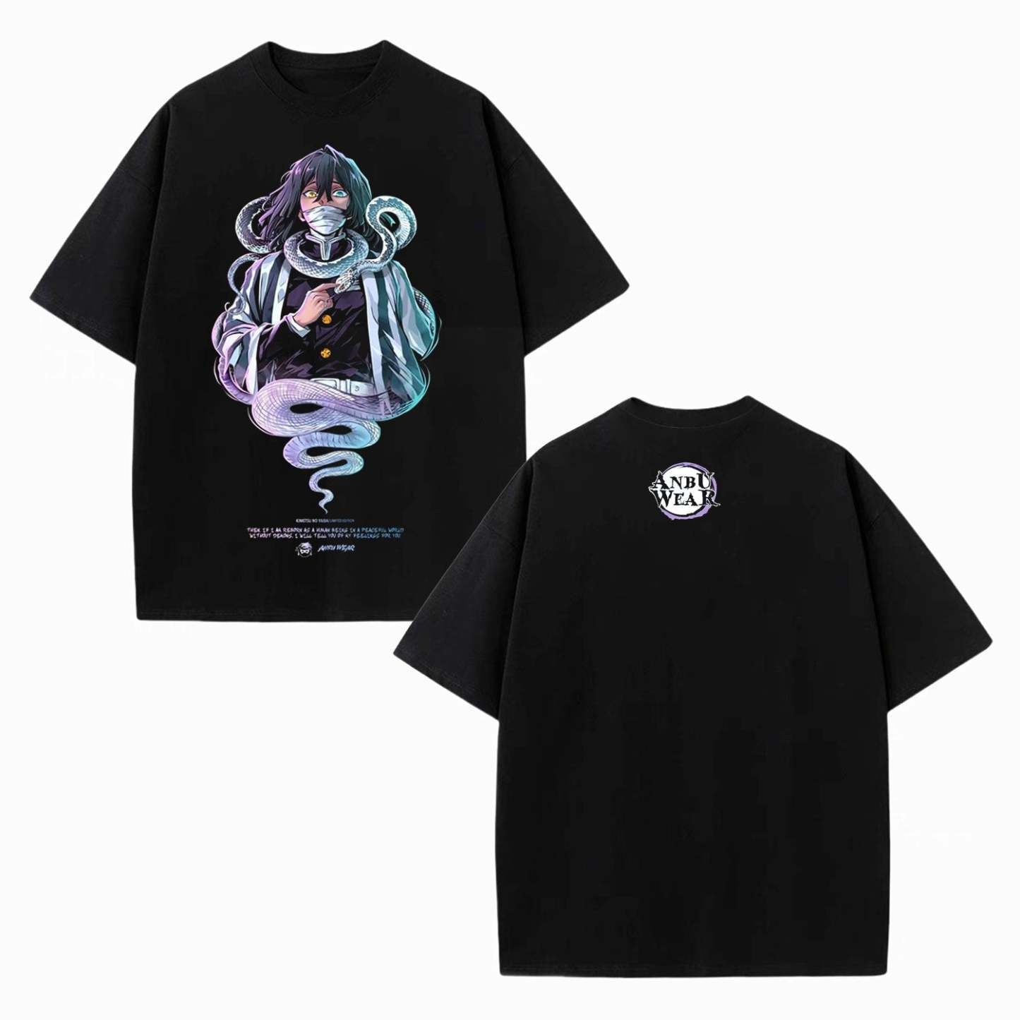 OBANAI IGURO UNISEX ANIME OVERSIZED TEE  DEMON SLAYER-[DS]-comicclothing