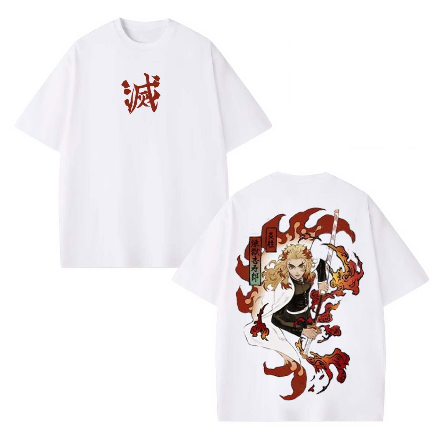 UNISEX ANIME INSPIRED VINTAGE OVERSIZED TEE丨DEMON SLAYER-[DS]-comicclothing