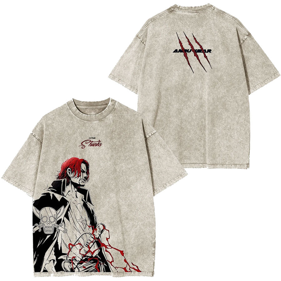 PROJECT KAOS ANIME ONE PIECE YONKOU AKAGAMI TEE-[DS]-comicclothing