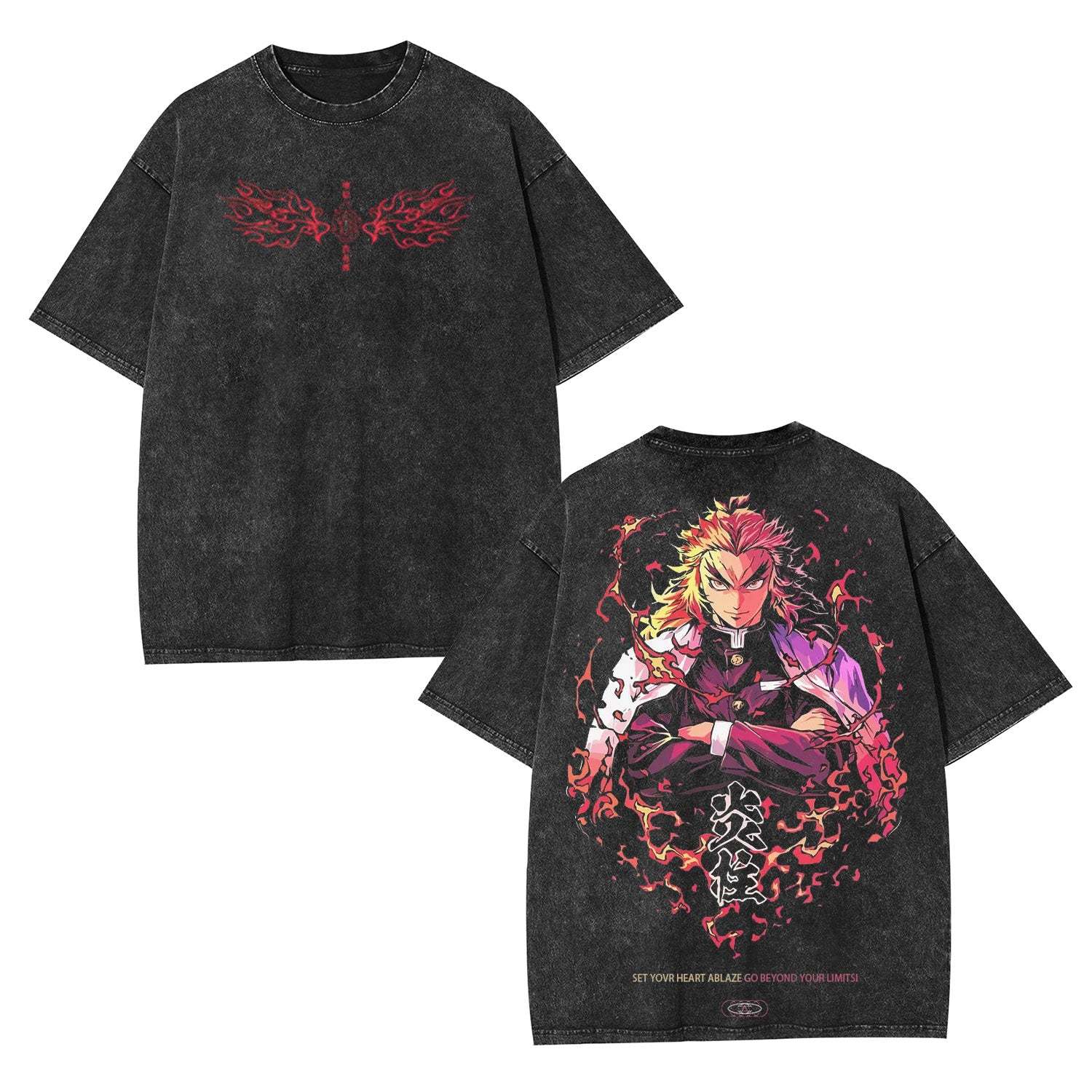 RENGOKU KYOJURO ANIME INSPIRED VINTAGE TEE丨DEMON SLAYER-[DS]-comicclothing