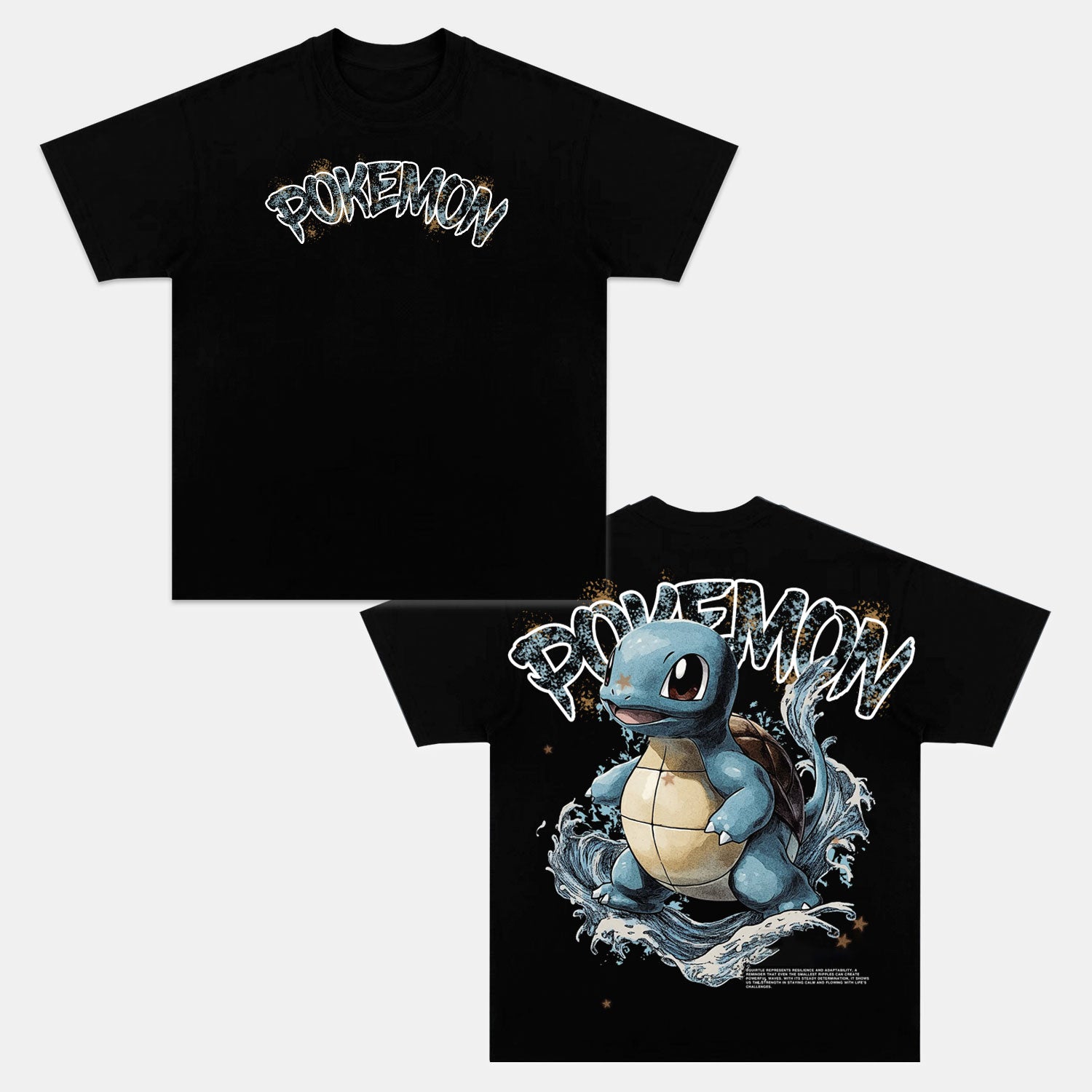 SQUIRTLE THE WATER SPLASH VINTAGE OVERSIZED TEE丨POKÉMON-comicclothing