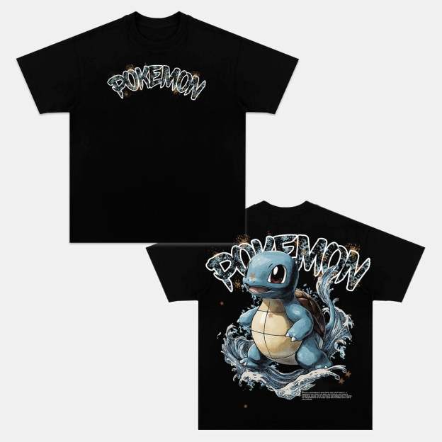 SQUIRTLE THE WATER SPLASH VINTAGE OVERSIZED TEE丨POKÉMON-comicclothing