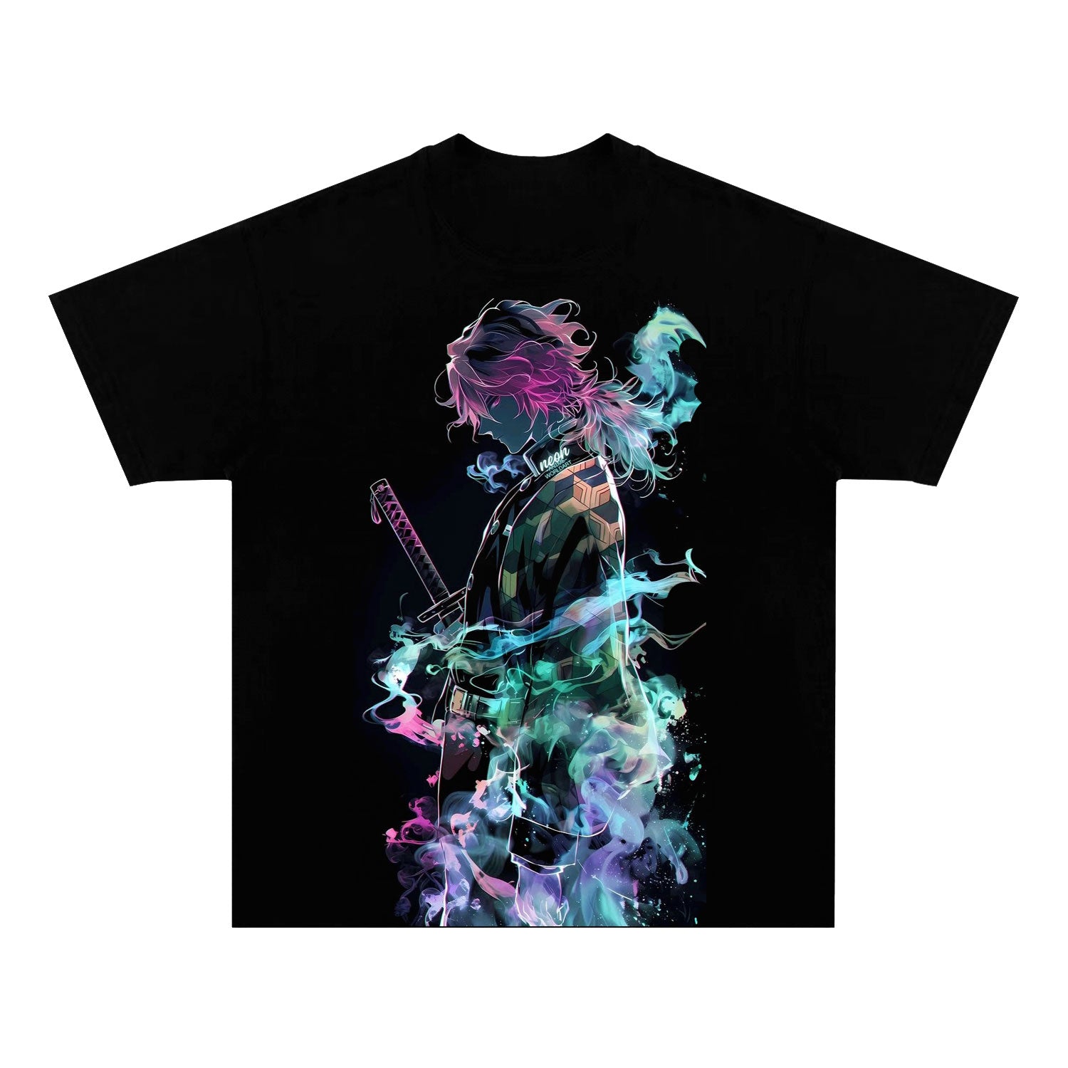 TANJIRO KAMADO UNISEX ANIME INSPIRED VINTAGE TEE丨DEMON SLAYER-[BACK]-comicclothing