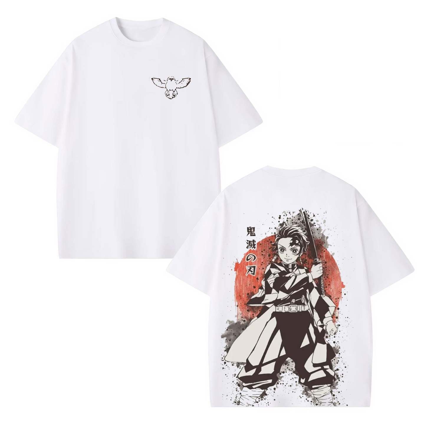 TANJIRO KAMADO DEMON SLAYER ANIME UNISEX WASHED T-SHIRT -[DS]-comicclothing
