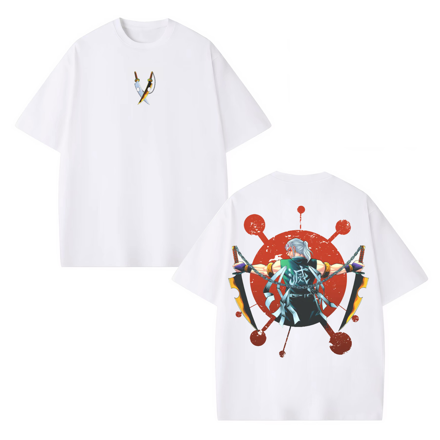 TENGEN DEMON SLAYER UNISEX ANIME INSPIRED VINTAGE OVERSIZED TEE-[DS]-comicclothing
