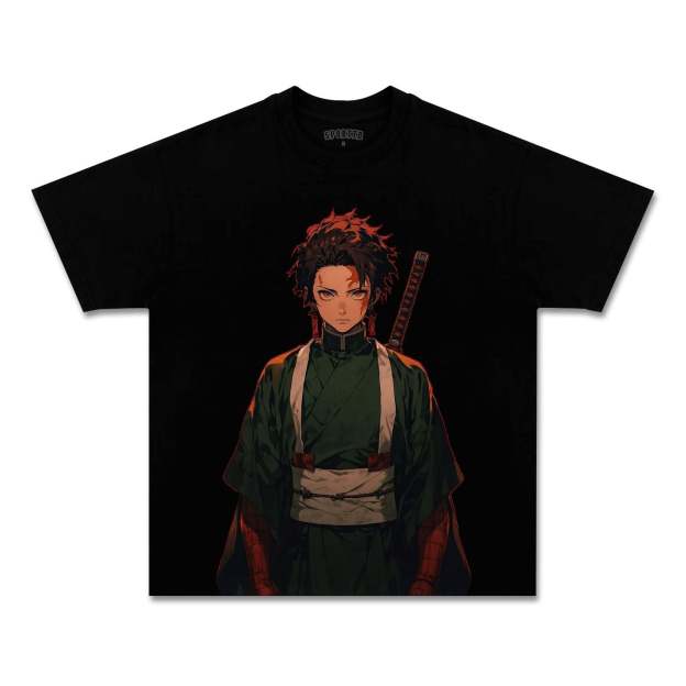 UNISEX ANIME INSPIRED VINTAGE TEE丨DEMON SLAYER-[FRONT]-comicclothing