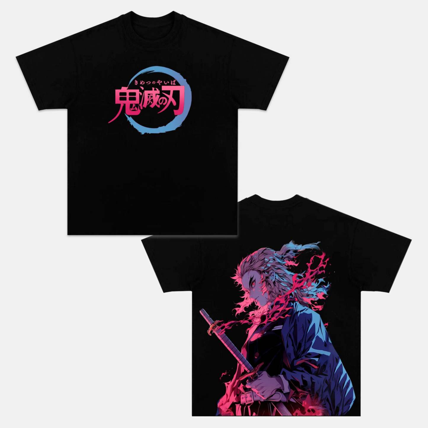 UNISEX ANIME INSPIRED VINTAGE TEE丨DEMON SLAYER-[DS]-comicclothing