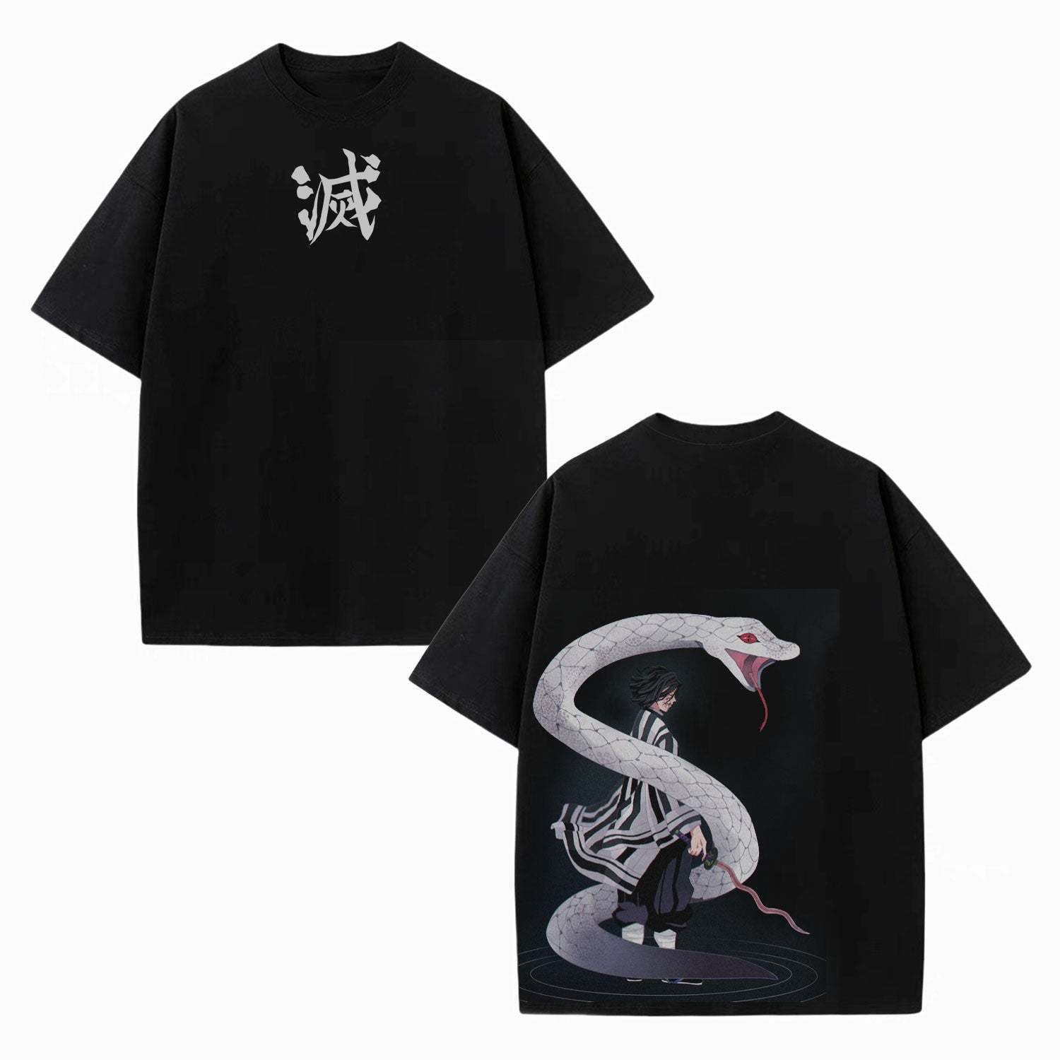 UNISEX ANIME INSPIRED VINTAGE OVERSIZED TEE丨DEMON SLAYER-[DS]-comicclothing