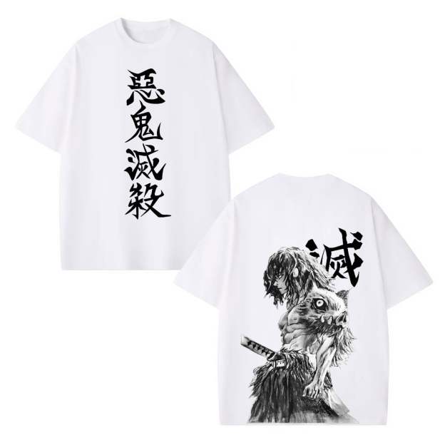 UNISEX ANIME INSPIRED VINTAGE OVERSIZED TEE丨DEMON SLAYER-[DS]-comicclothing