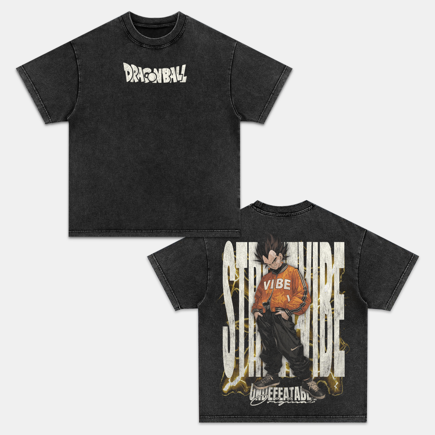 VEGETA UNISEX ANIME INSPIRED VINTAGE T-SHIRT -comicclothing