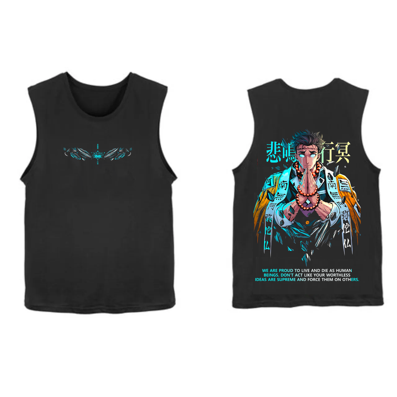 Hashira Demon Slayer Tank Top– Rengoku, Giyu, Tengen, Obanai, Gyomei, Mitsuri Vintage Washed-Anime x kingdom
