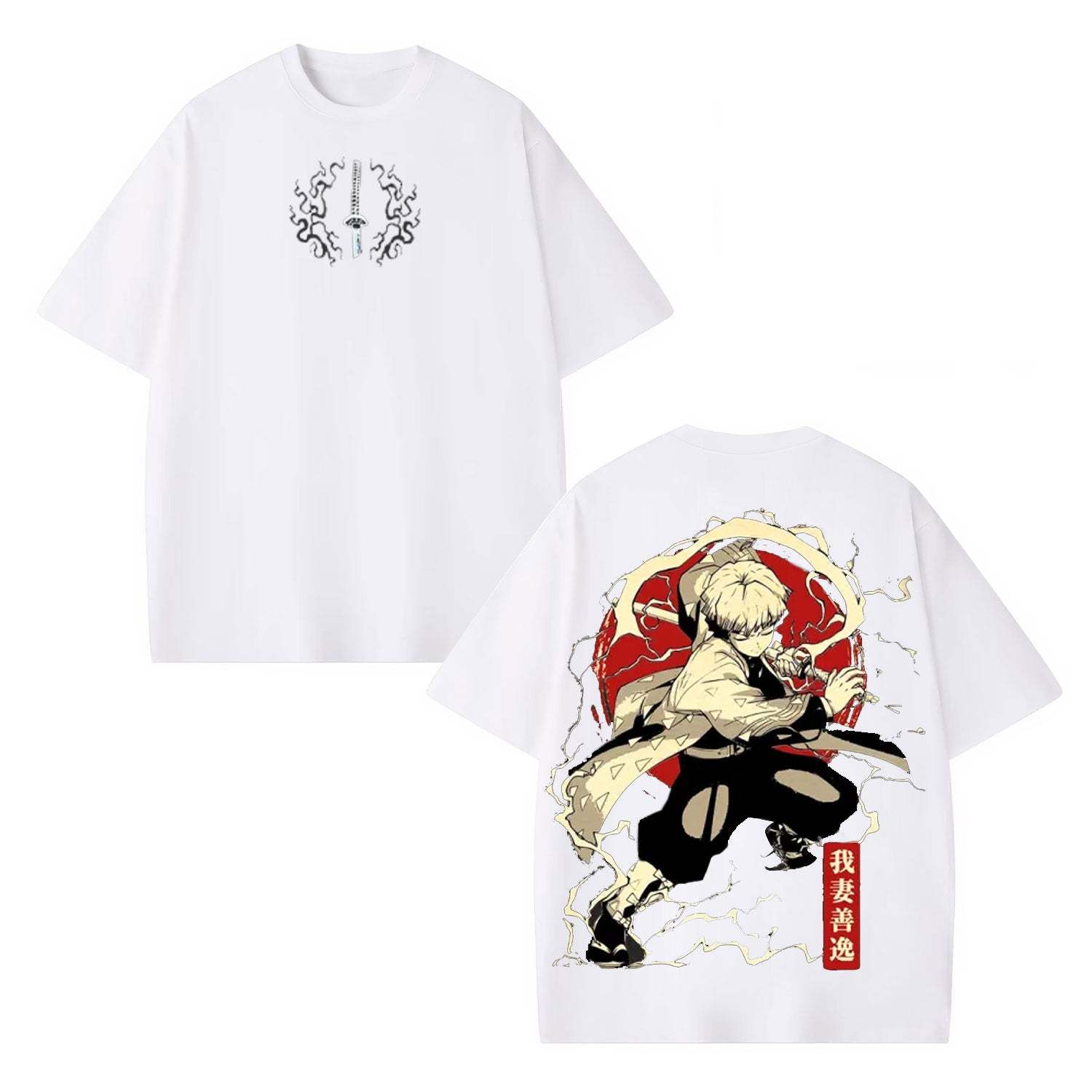 ZENITSU DEMON SLAYER UNISEX WASHED T-SHIRT-[DS]-comicclothing