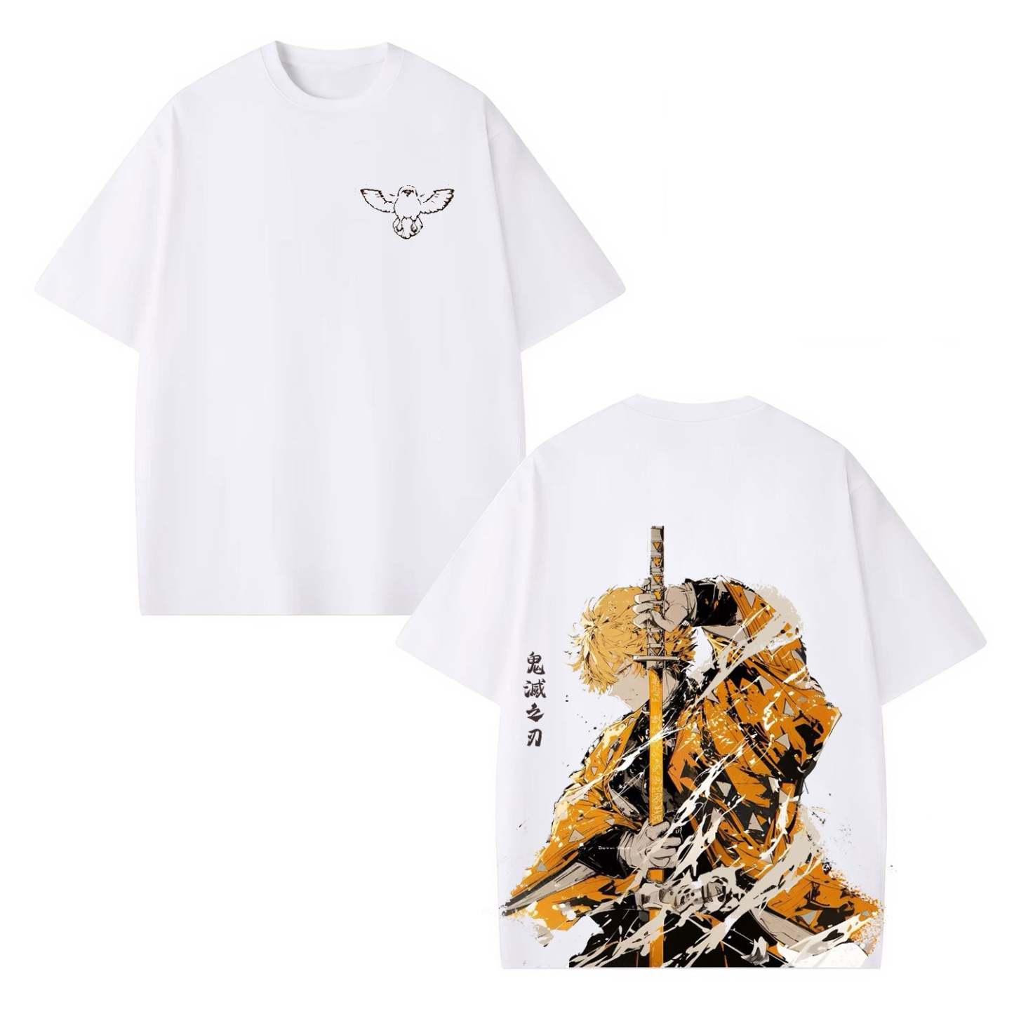 ZENITSU UNISEX WASHED TEE 丨DEMON SLAYER-[DS]-comicclothing