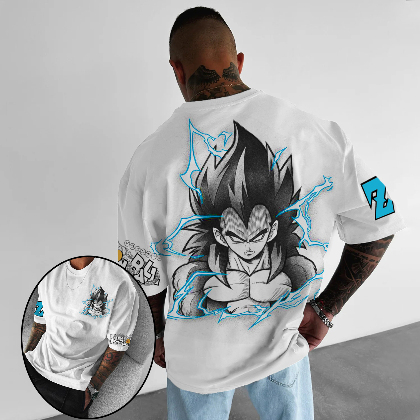 Unisex Oversized Anime Printed T-shirt