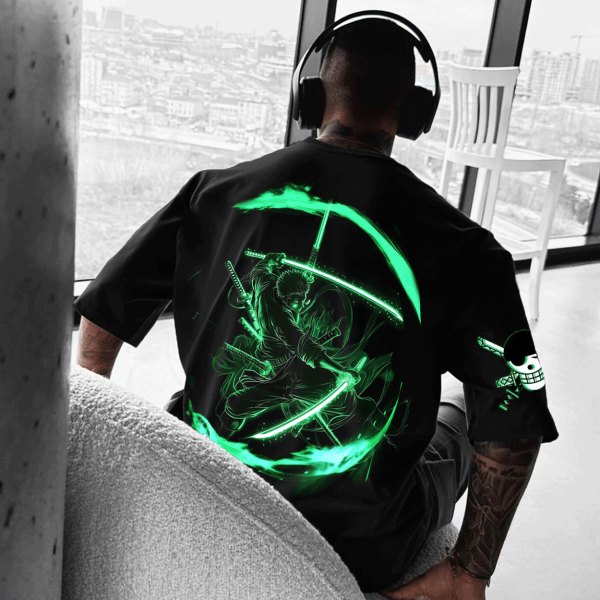 Unisex oversized anime print gift T-shirt