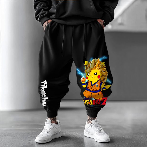 Unisex Anime Inspired Vintage Pants丨Pikachu X Dragon Ball