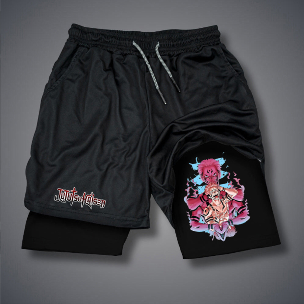 Casual Anime Printed Sports Shorts-comicclothing