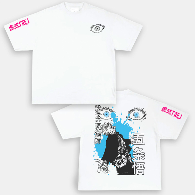 Oversized Unisex Anime Jujutsu Kaisen Print T-Shirt