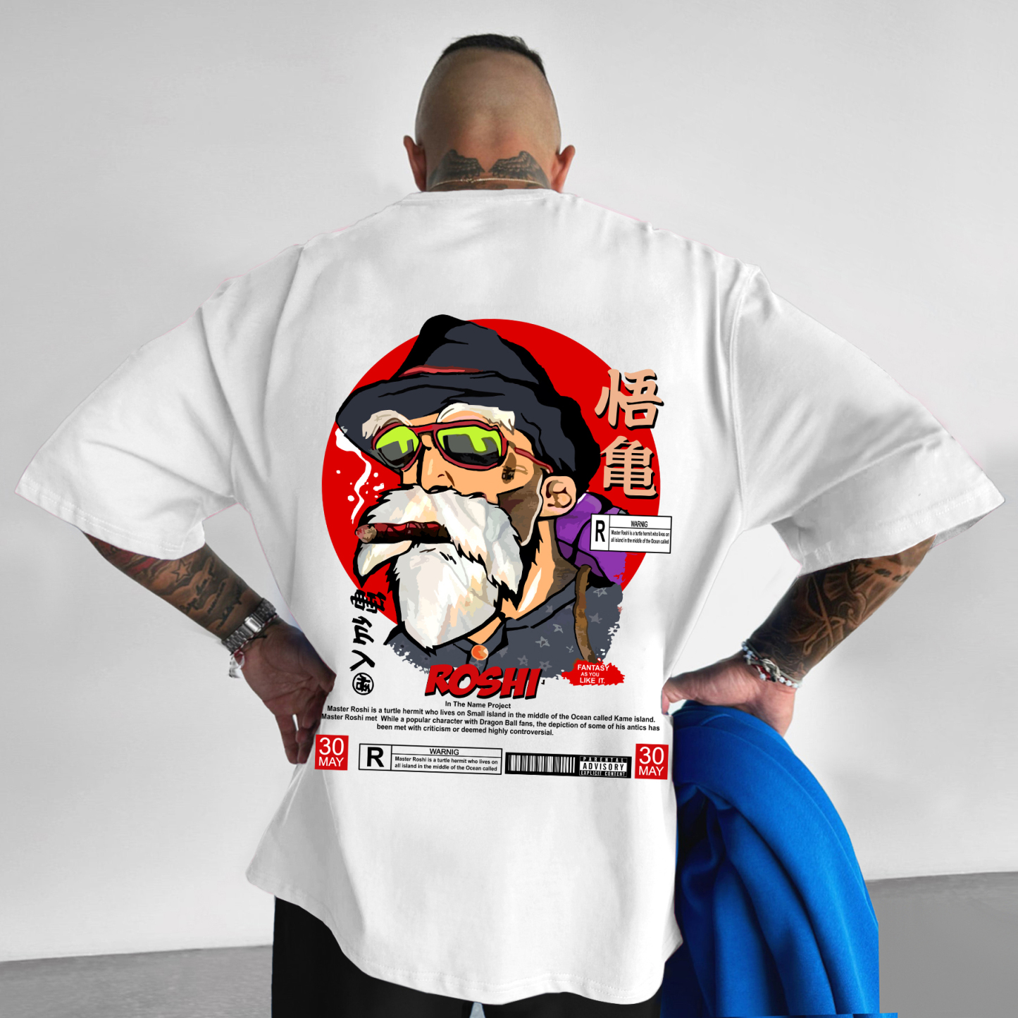 Oversized Dragon Ball Anime Print T-shirt
