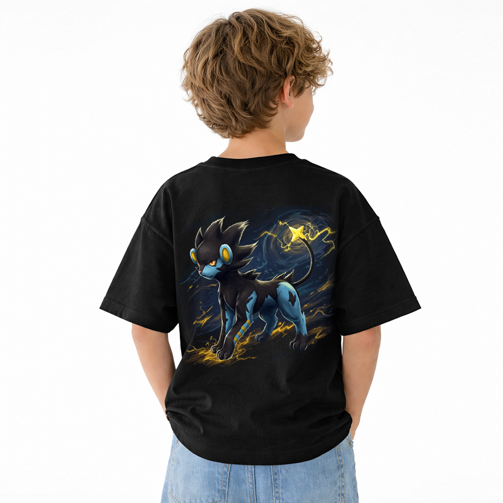 Pokémon Anime Graphic T-Shirt for Kids Cartoon Print Cotton Tee