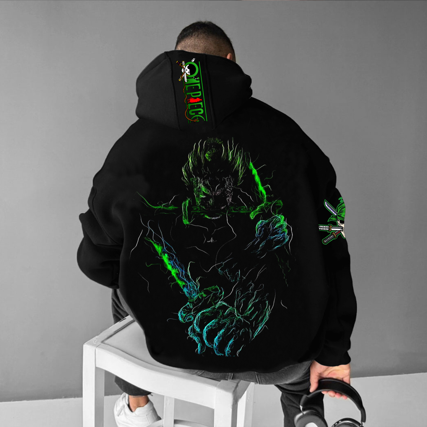 Unisex  Anime Print  Casual Oversized Hoodie-Anime x kingdom