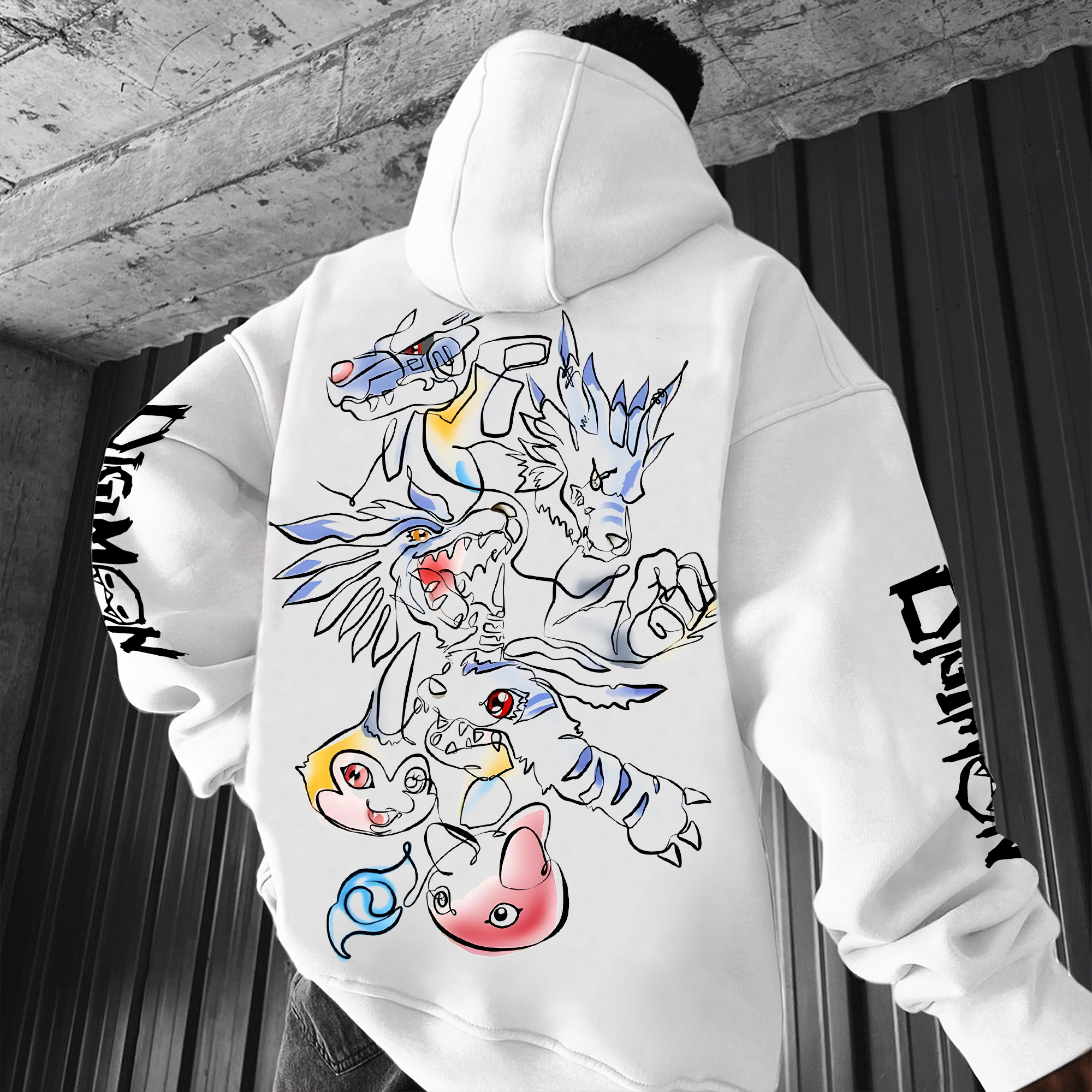 Unisex “Digimon” Anime Style Retro Hoodie-comicclothing