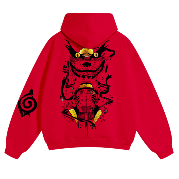 Oversized Unisex Anime Print Hoodie-comicclothing
