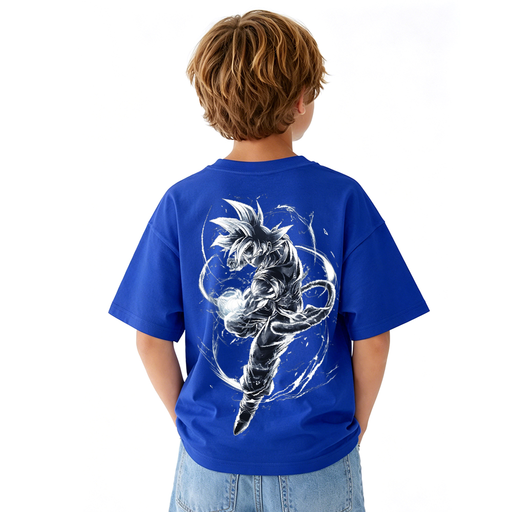 Dragon Ball Anime Graphic T-Shirt for Kids Cartoon Print Cotton Tee