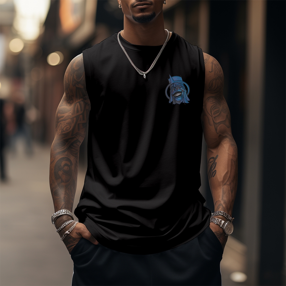 Oversized Anime Print Gym Tank Top