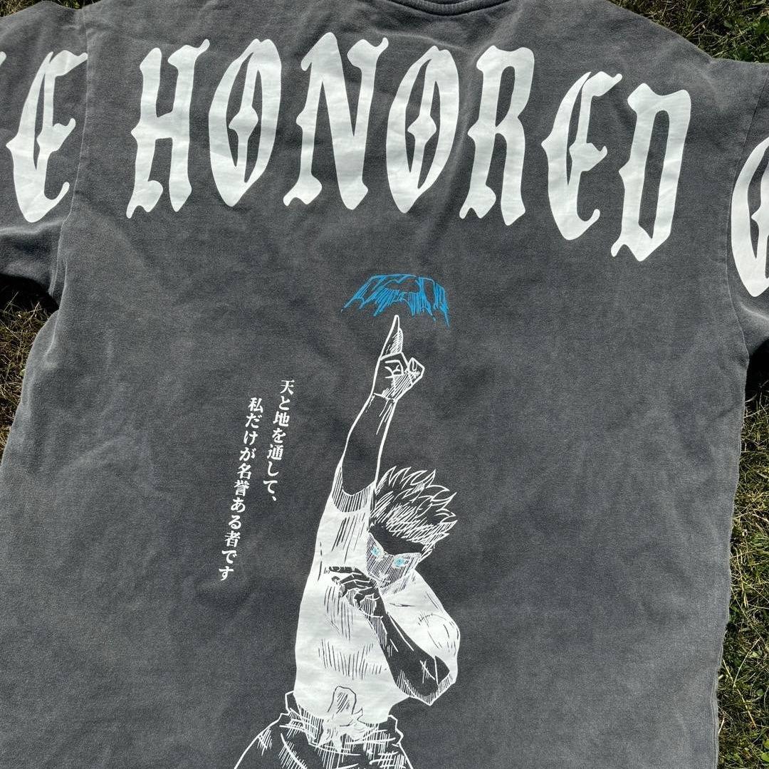 The Honored One Gojo JJK Acid Wash Vintage Style T-shirt, Anime Inspired Tee